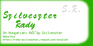 szilveszter rady business card